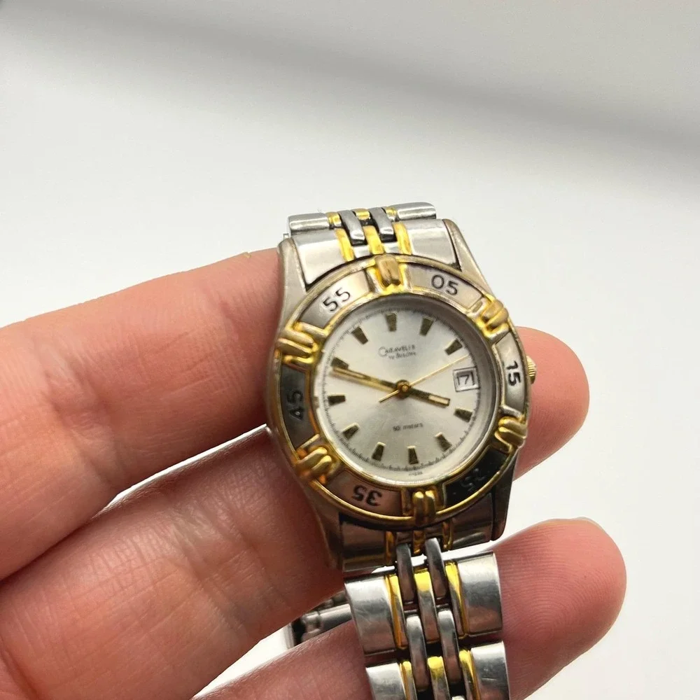 Caravelle by Bulova Two Tone Ladies Watch Date Welch's Engraved Employee Gift